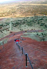 Climbing Ayers Rock Climbing Ayers Rock