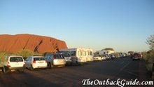 Uluru sunset viewing area Uluru sunset viewing area