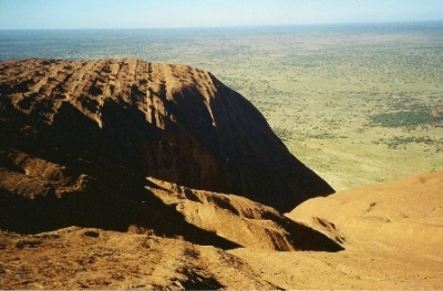 The amazing view across the top of Ayers Rock