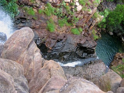 From the top of the falls, looking down into the Southern Rockhole