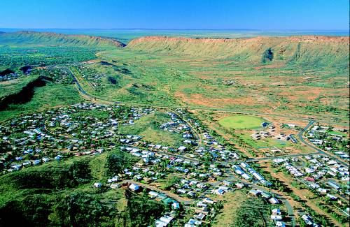 Aerial picture of Alice Springs