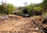 A rocky track like this can ruin your tyres.