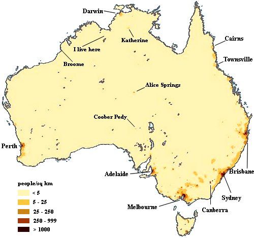 Citere Af storm tyktflydende Australian Outback Map