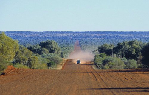 Driving across the Australian Outback