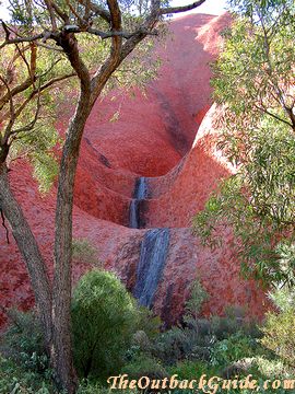 Dry waterfall at Ayers Rock Dry waterfall at Ayers Rock