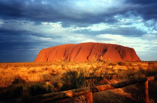 Uluru Sunset From The Bus Viewing Area Uluru Sunset From The Bus Viewing Area