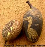 Carved boab tree nuts.
