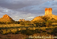 Sunset over Chambers Pillar