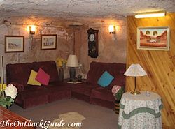 Faye's Underground Home: Living Room Faye's Underground Home: Living Room