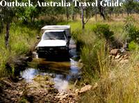 A rough and flooded track in the Australian Outback A rough and flooded track in the Australian Outback
