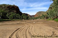 The start of the track up the Hale River