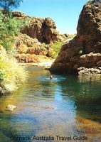 Swimming at one of the pools at Harry's Hole