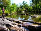 Walking above Gunlom Falls