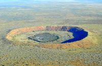 The Wolfe Creek meteorite crater.