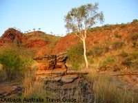 The intensely coloured sandstone formations at Kununurra's City of Ruins.