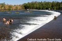 Cooling off Kununurra style at Ivanhoe Crossing.