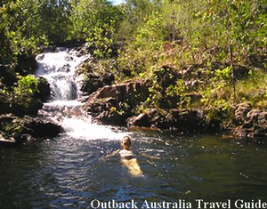 Enjoying a morning swim at Litchfield National Park Enjoying a morning swim at Litchfield National Park