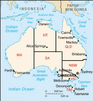 Map of Australia Map of Australia