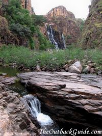 Walking towards the falls