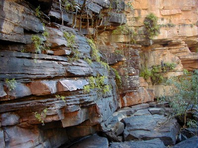 Rock face at Umbrawarra Gorge