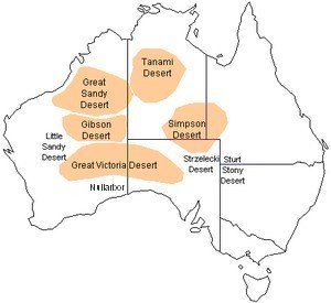 Australian Deserts Map