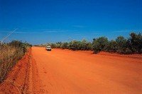 Track in the Australian Outback desert