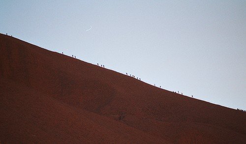 Climbers at Uluru