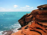 Ancient rocks near Broome contain dinosaur footprints, and offer many photographic opportunities.