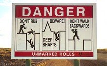 Warning Sign at Coober Pedy