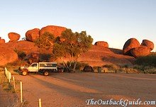 The campground in the morning.