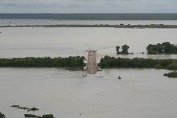 Flooded highway in Kakadu