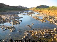 At the end of the dry season not much is left of the raging torrent that was used for white water rafting...