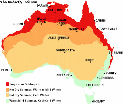 Outback Climate Zones Map