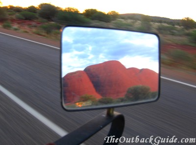 Road between Uluru and the Olgas