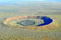 The Wolfe Creek meteorite crater. The Wolfe Creek meteorite crater.
