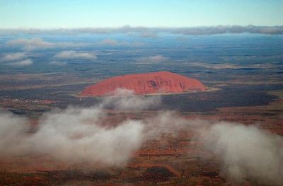 Flying to Ayers Rock