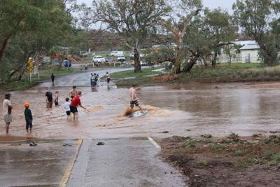 Todd River Surfer, Alice Springs