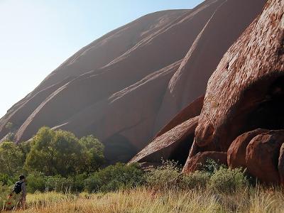 Early morning at the base of Uluru