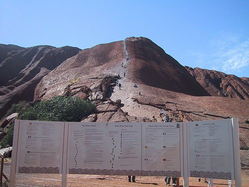 Climbing Ayers Rock