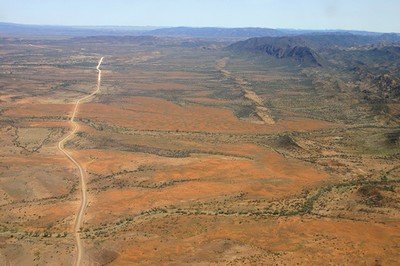 Sandy Track Through The Desert